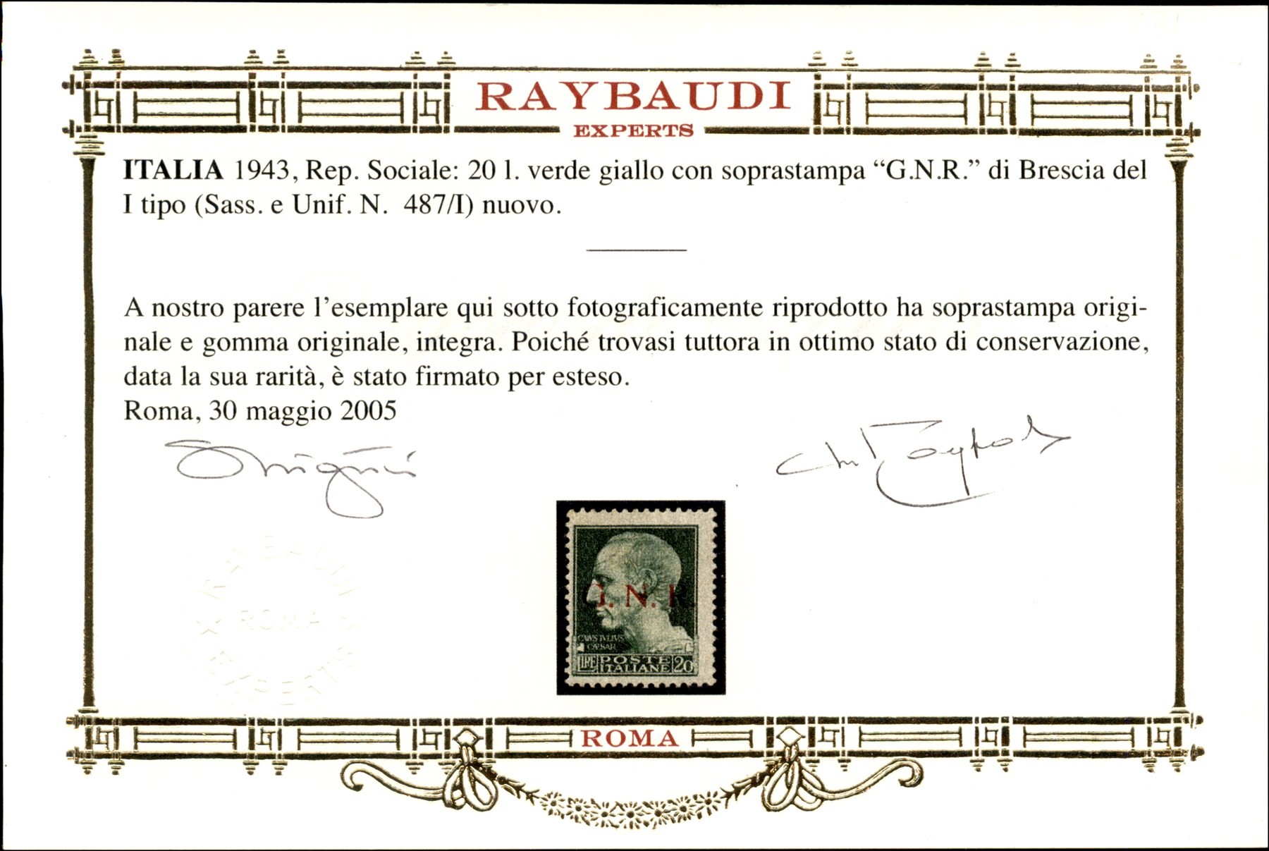 ITALIA / RSI / G.N.R. Brescia / Posta ordinaria