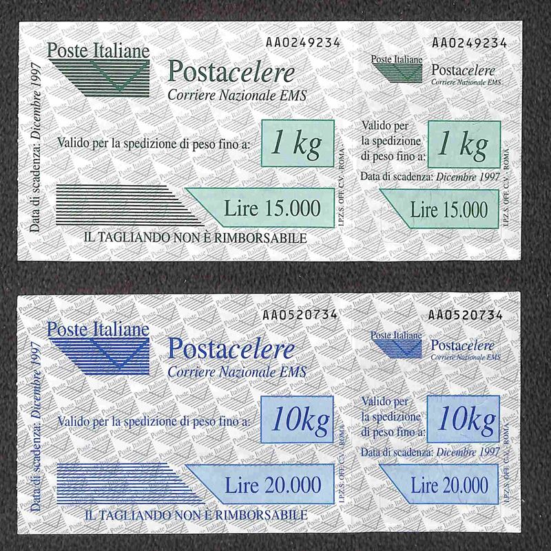 Italia / Repubblica / Servizio Posta Celere