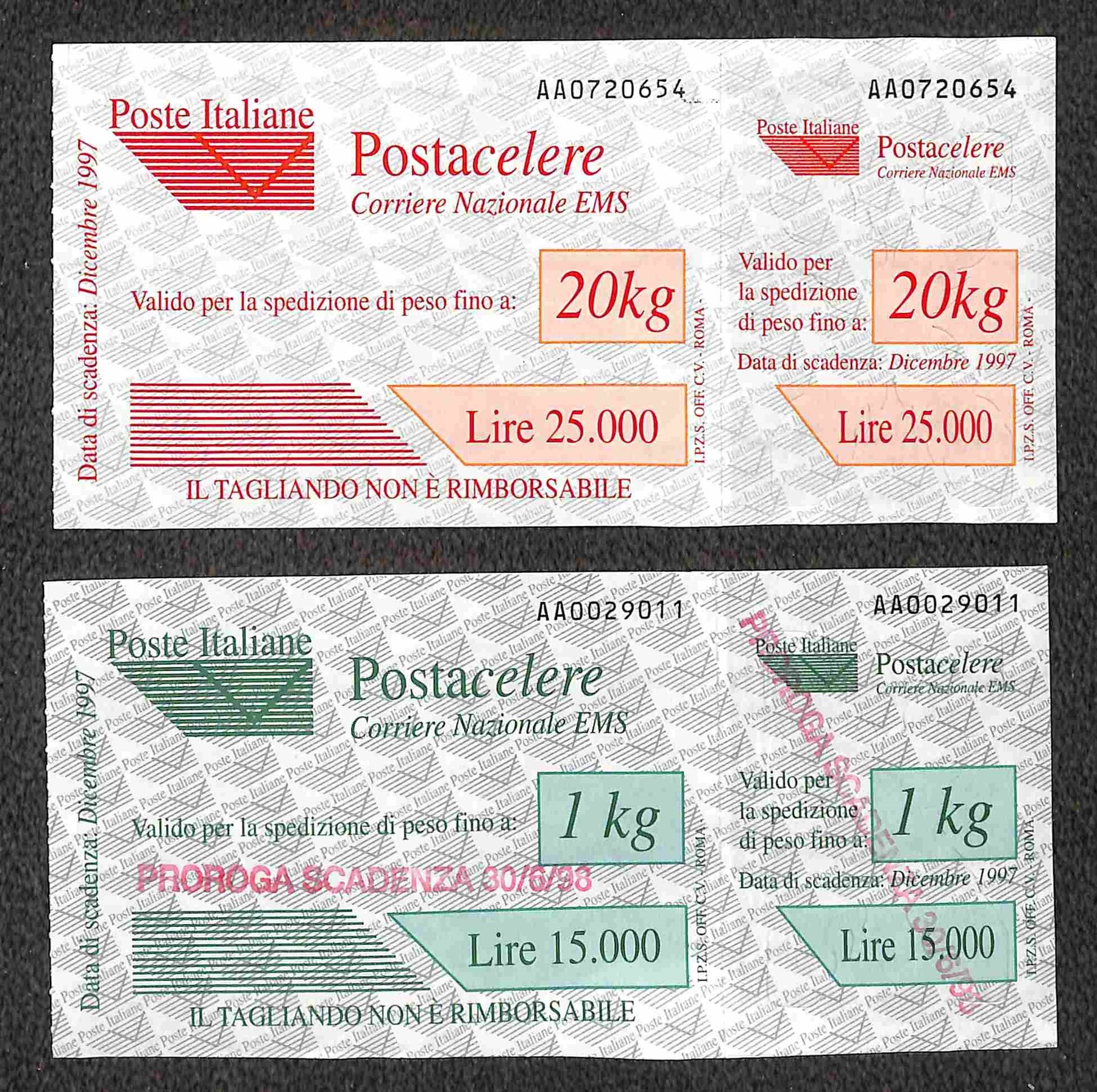 Italia / Repubblica / Servizio Posta Celere