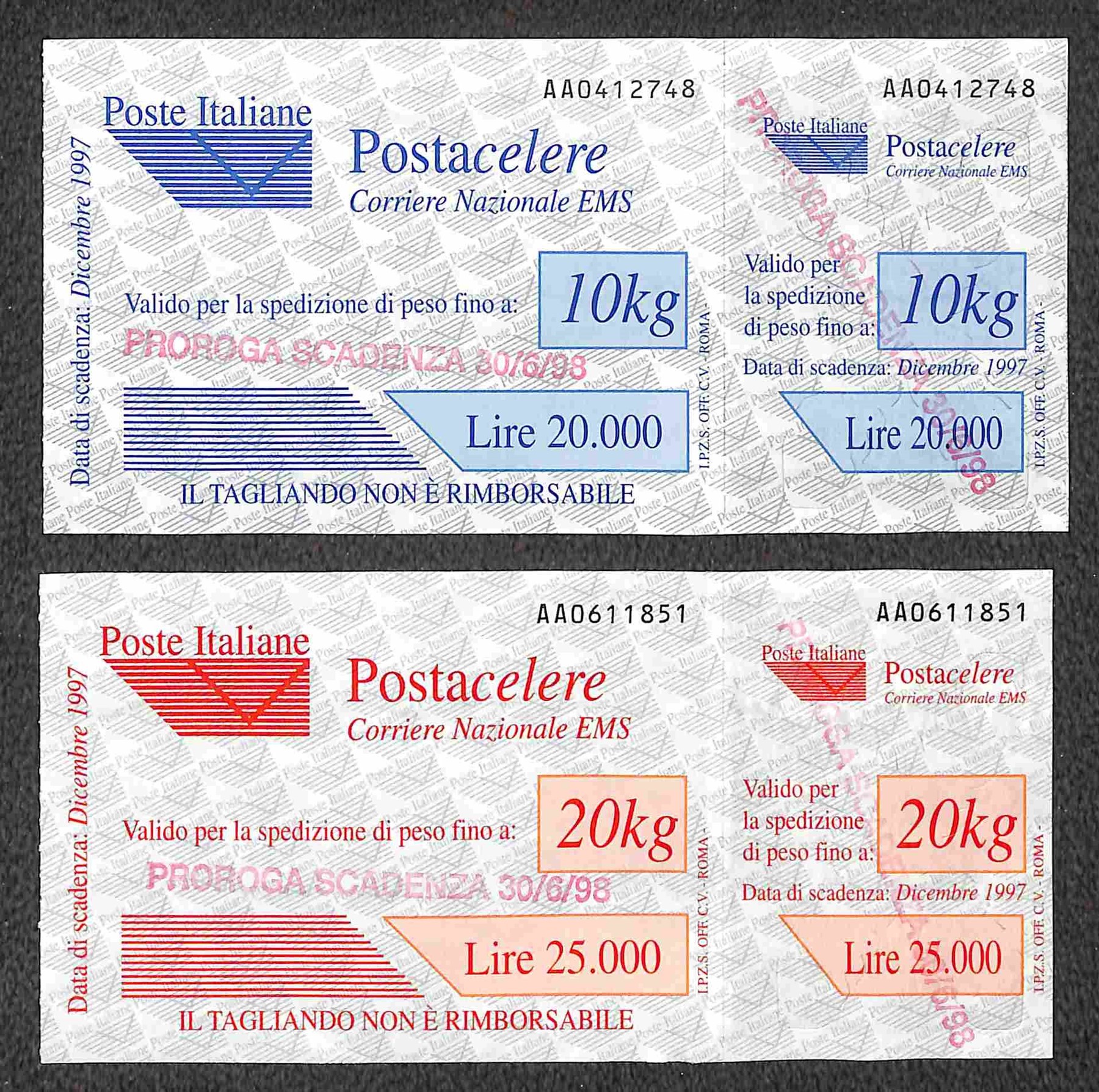 Italia / Repubblica / Servizio Posta Celere