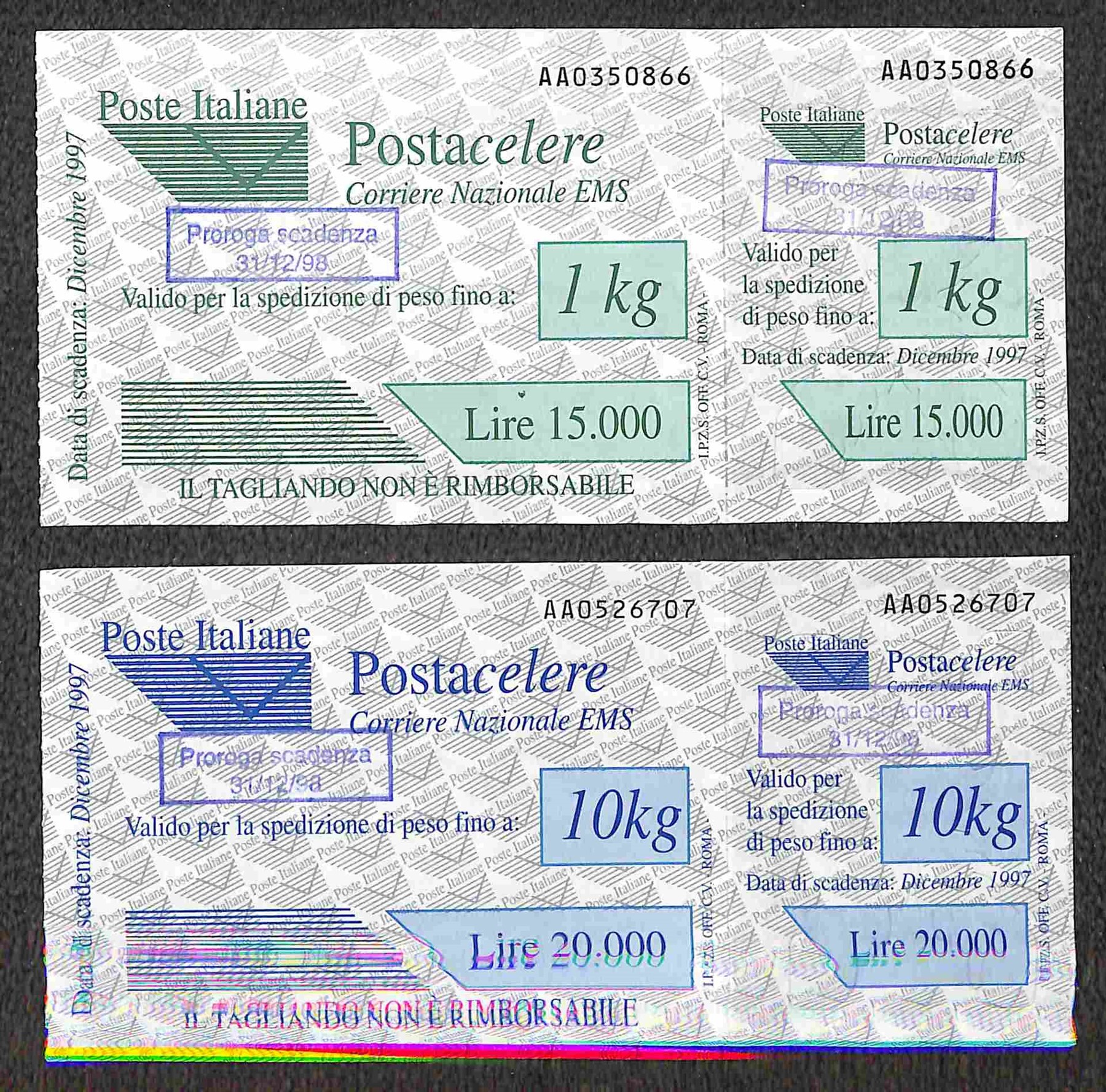 Italia / Repubblica / Servizio Posta Celere