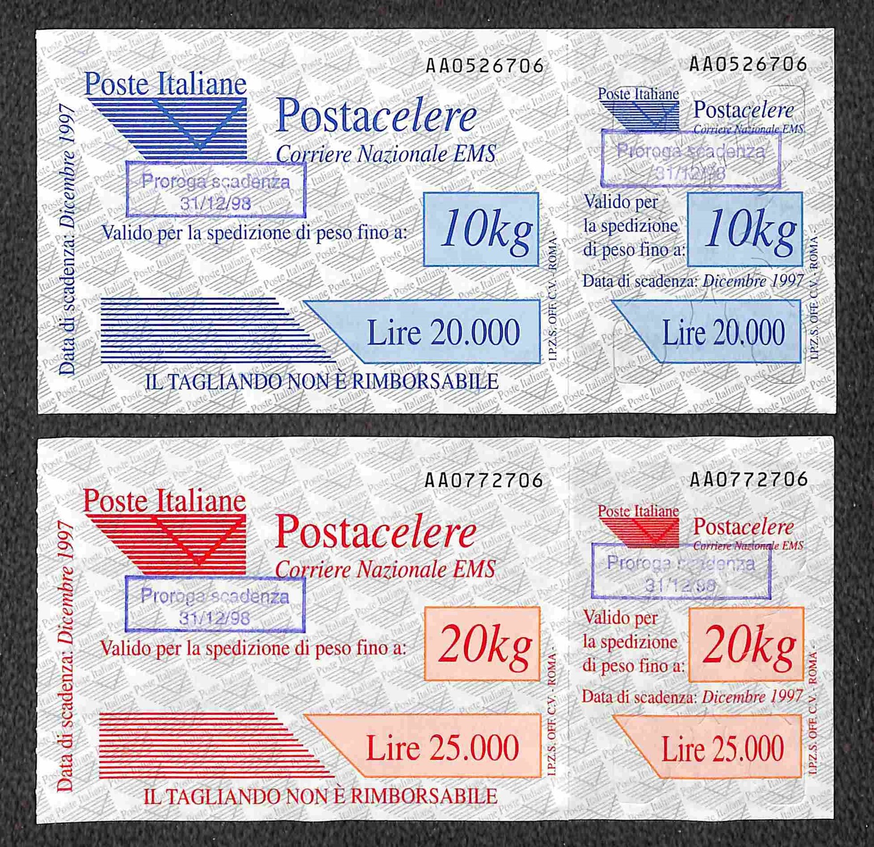 Italia / Repubblica / Servizio Posta Celere