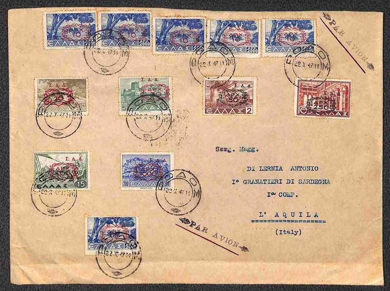 Italia / Occupazioni Straniere di Territori Italiani / Amministrazione Militare Greca / Dodecanes...
