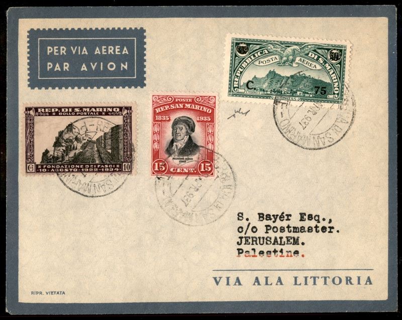 San Marino / Posta Aerea