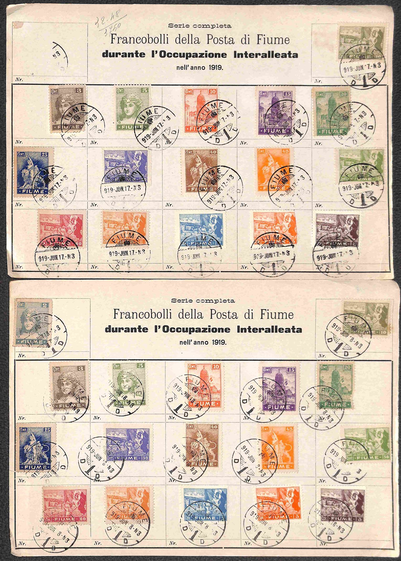 Italia / Occupazioni i Guerra Mondiale / Fiume / Posta Ordinaria