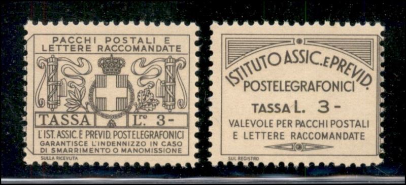 Italia / Regno / Vittorio Emanuele III / Francobolli Assicurativi
