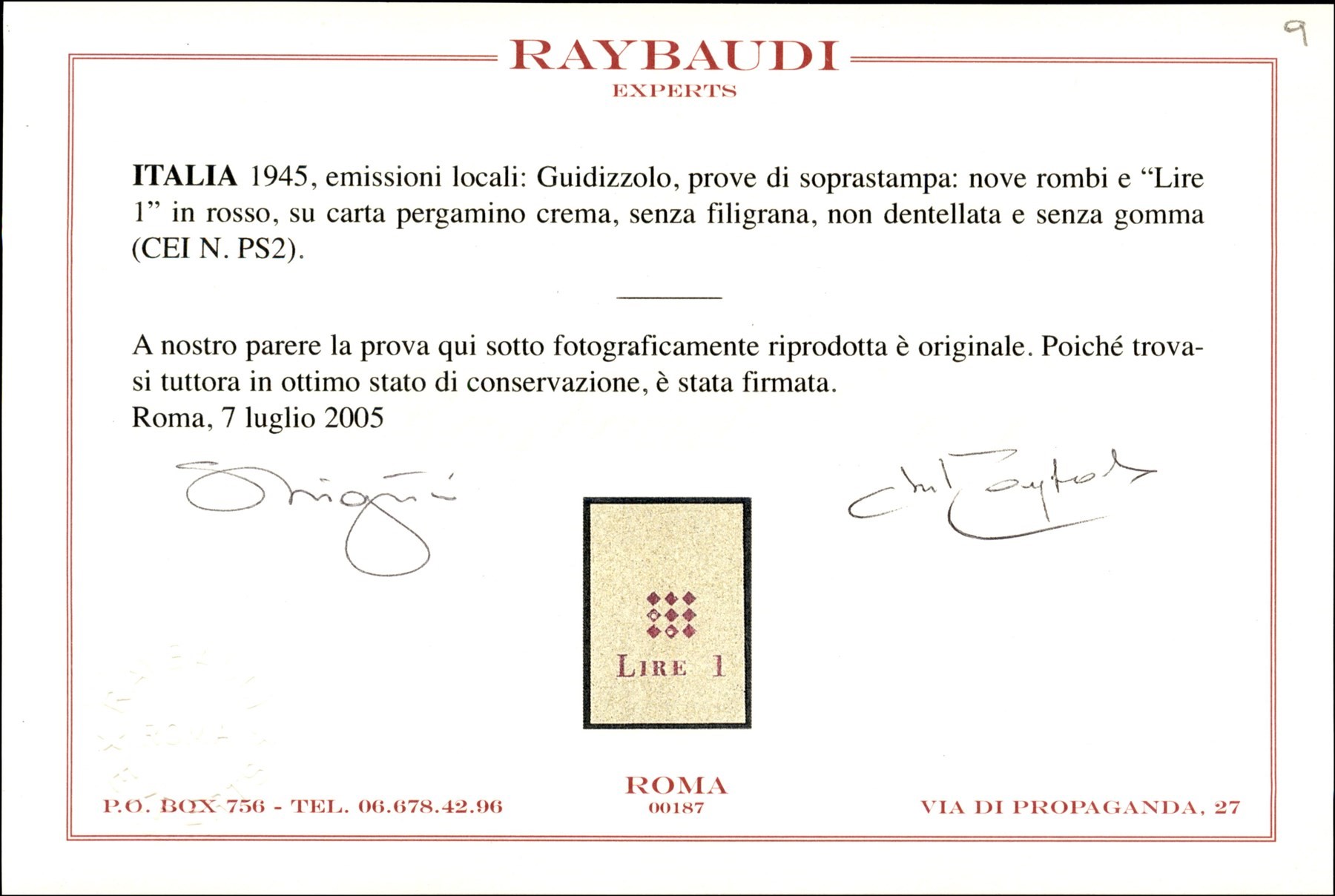Italia / Emissioni Locali / Guidizzolo / Posta Ordinaria