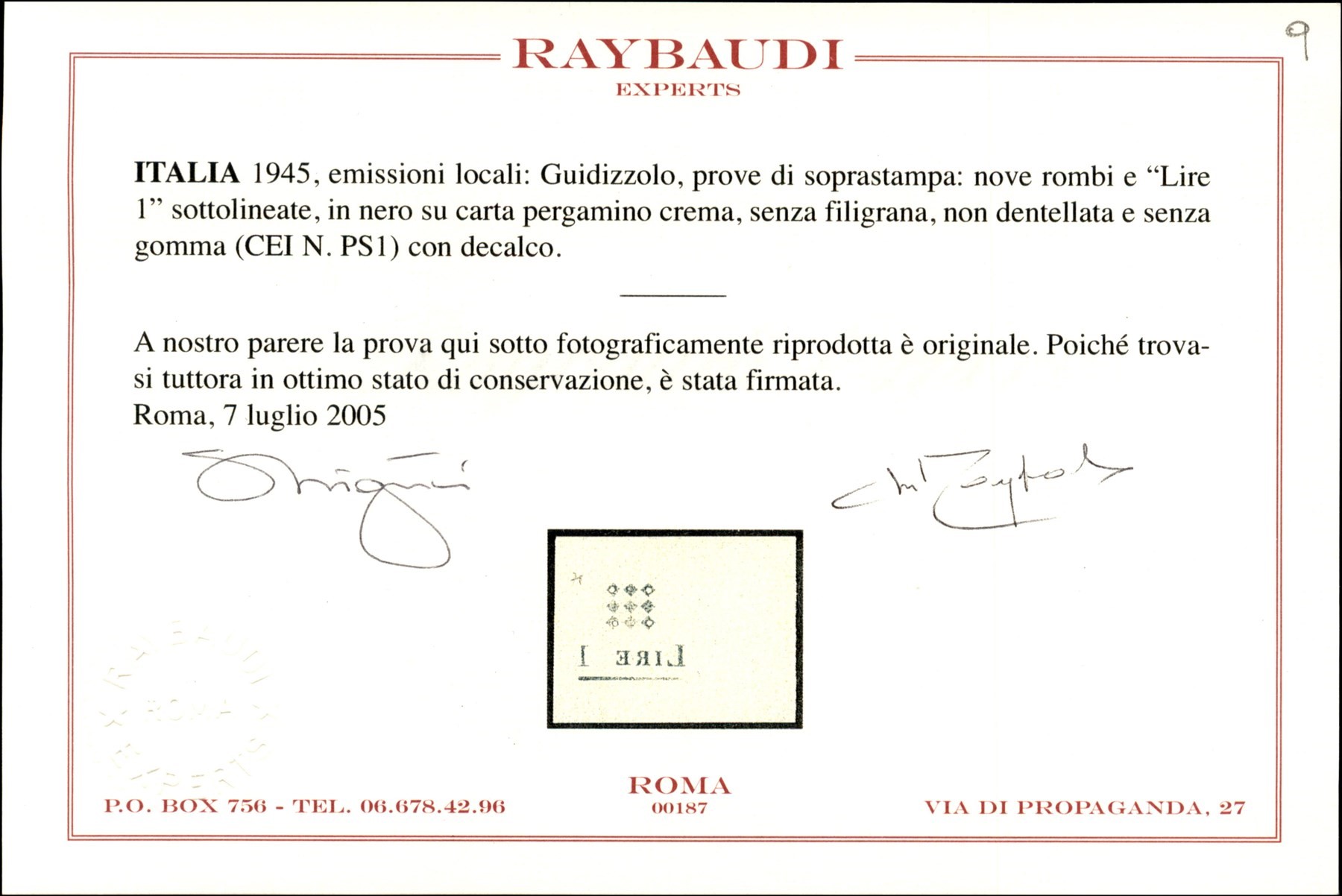 Italia / Emissioni Locali / Guidizzolo / Posta Ordinaria