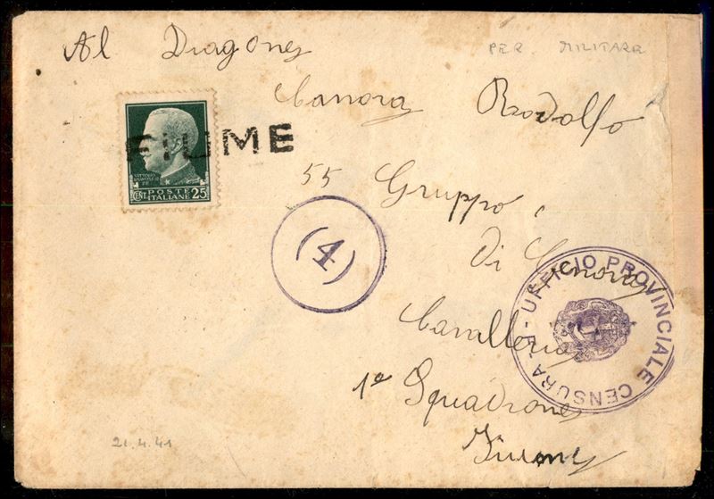 Italia / Regno / Vittorio Emanuele III / Posta Militare