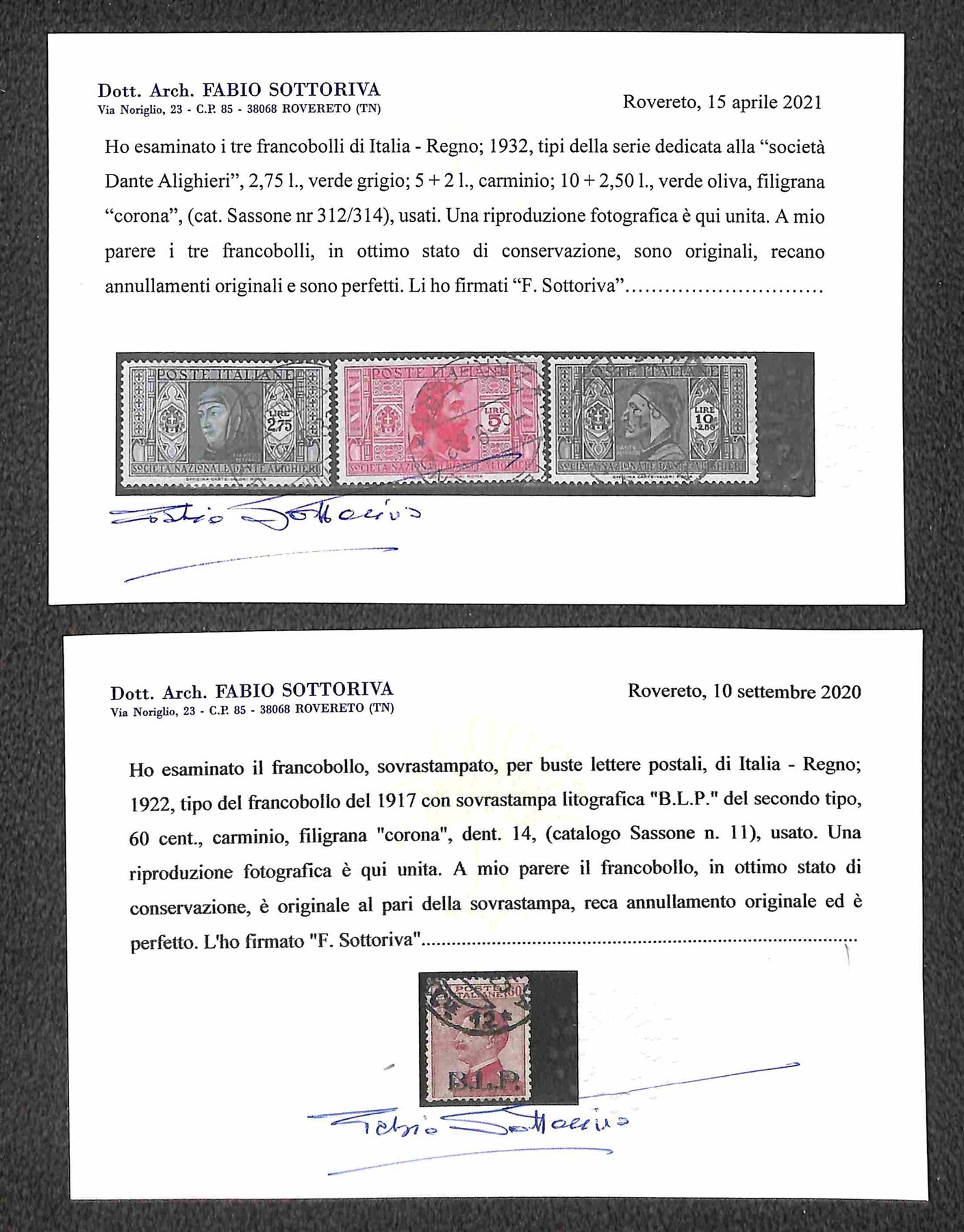 Area Italiana / Posta Ordinaria