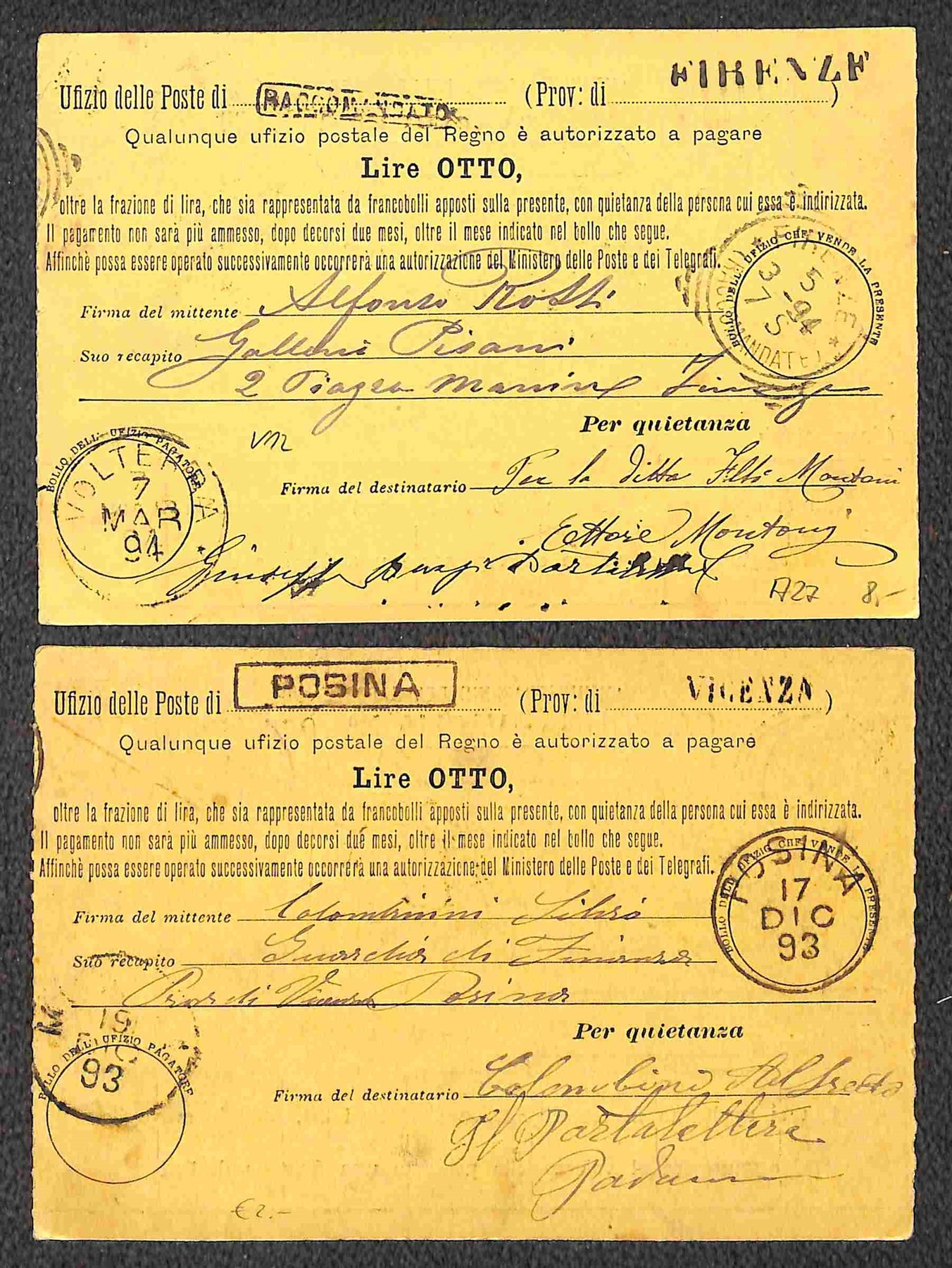 ITALIA / Regno / Umberto I / Posta ordinaria