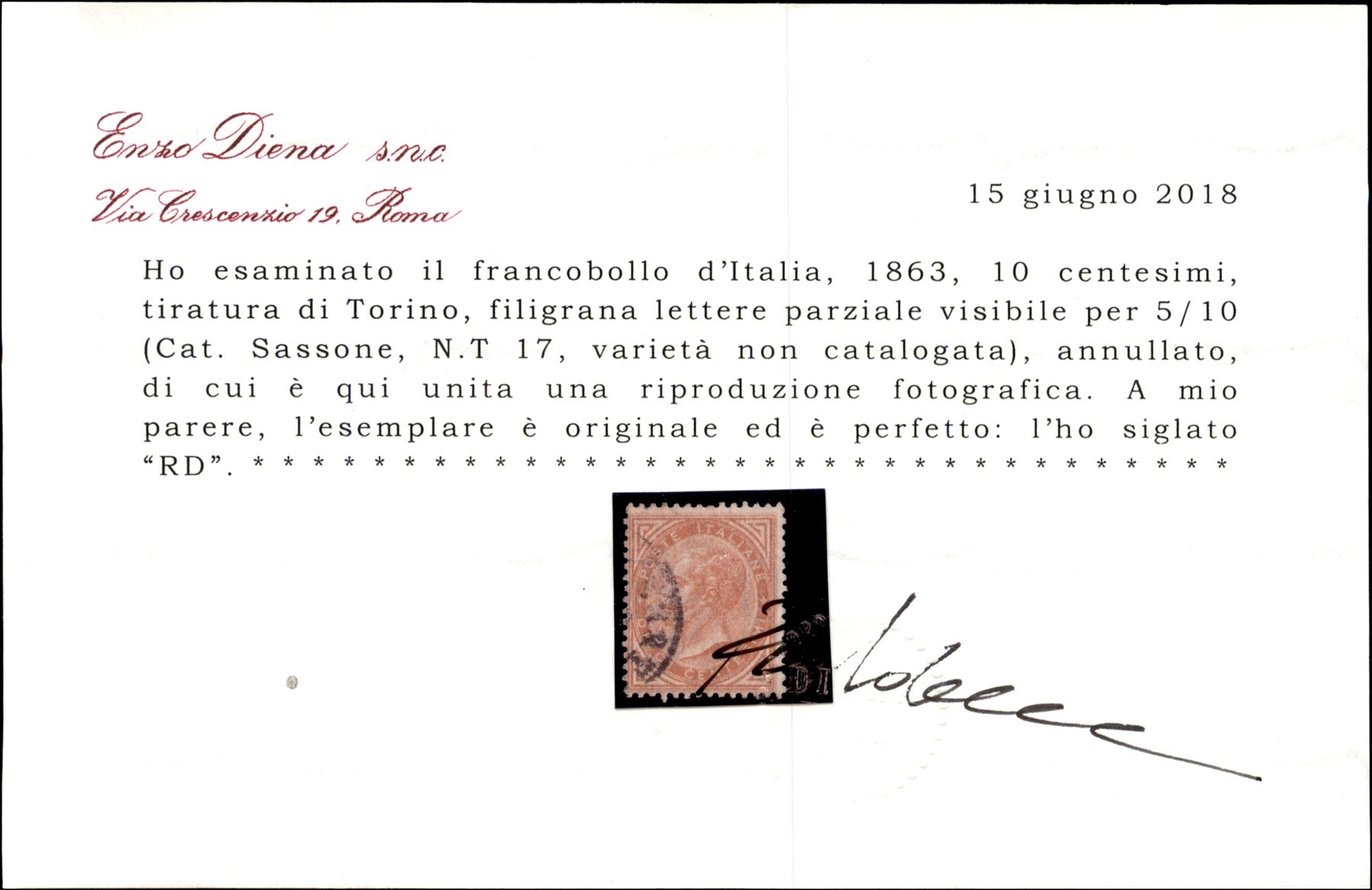 ITALIA / Regno / Vittorio Emanuele II / Posta ordinaria