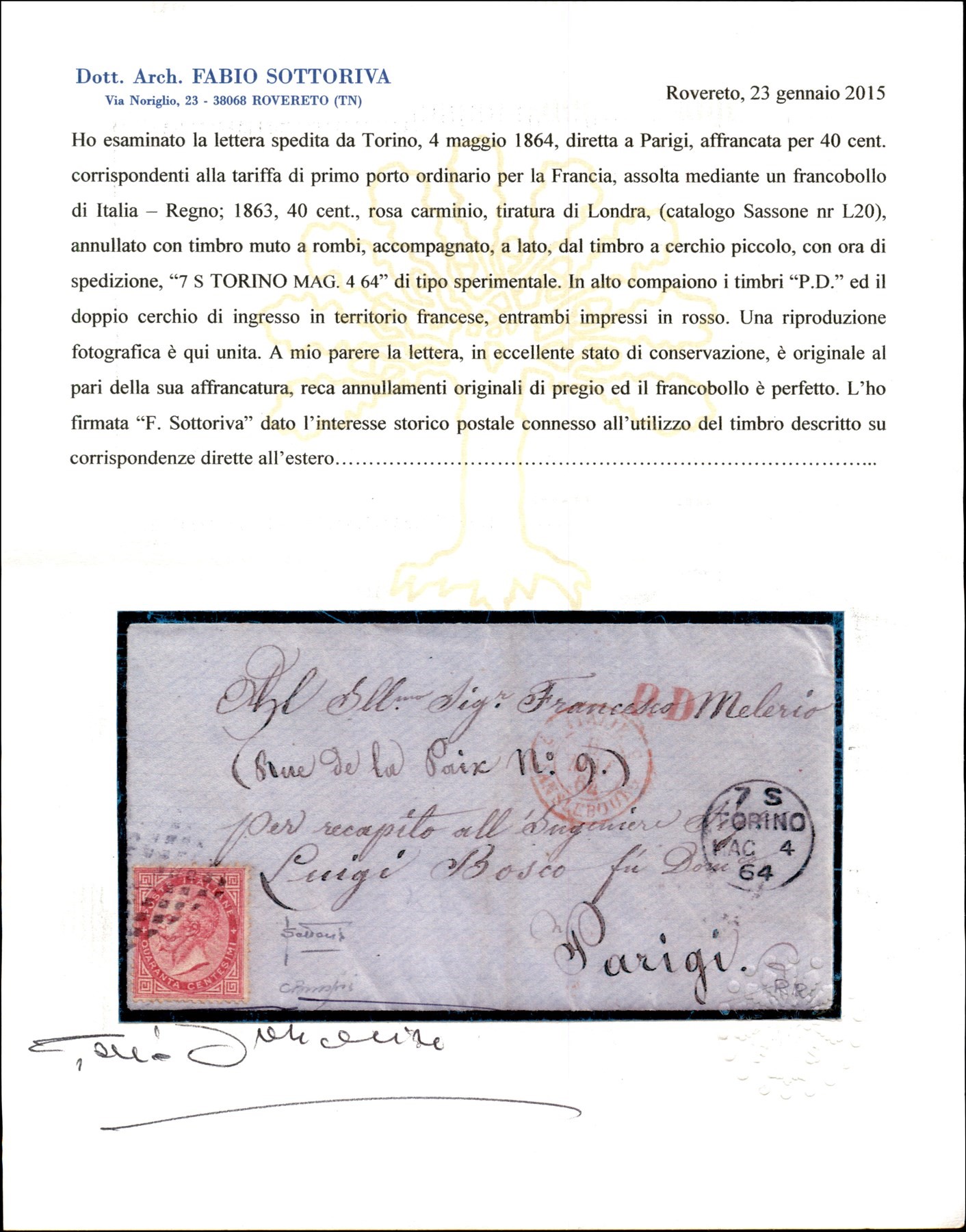 ITALIA / Repubblica / Vittorio Emanuele II / Posta ordinaria