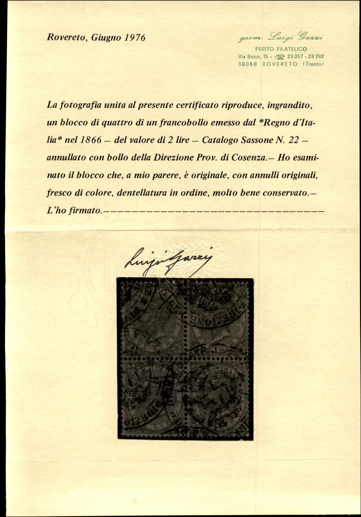 ITALIA / Regno / Vittorio Emanuele II / Posta ordinaria