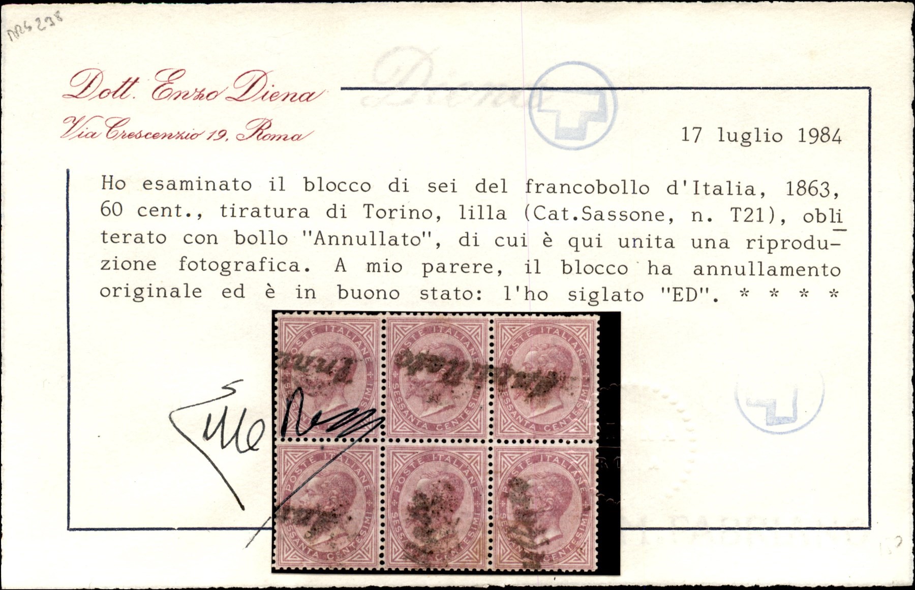 ITALIA / Regno / Vittorio Emanuele II / Posta ordinaria