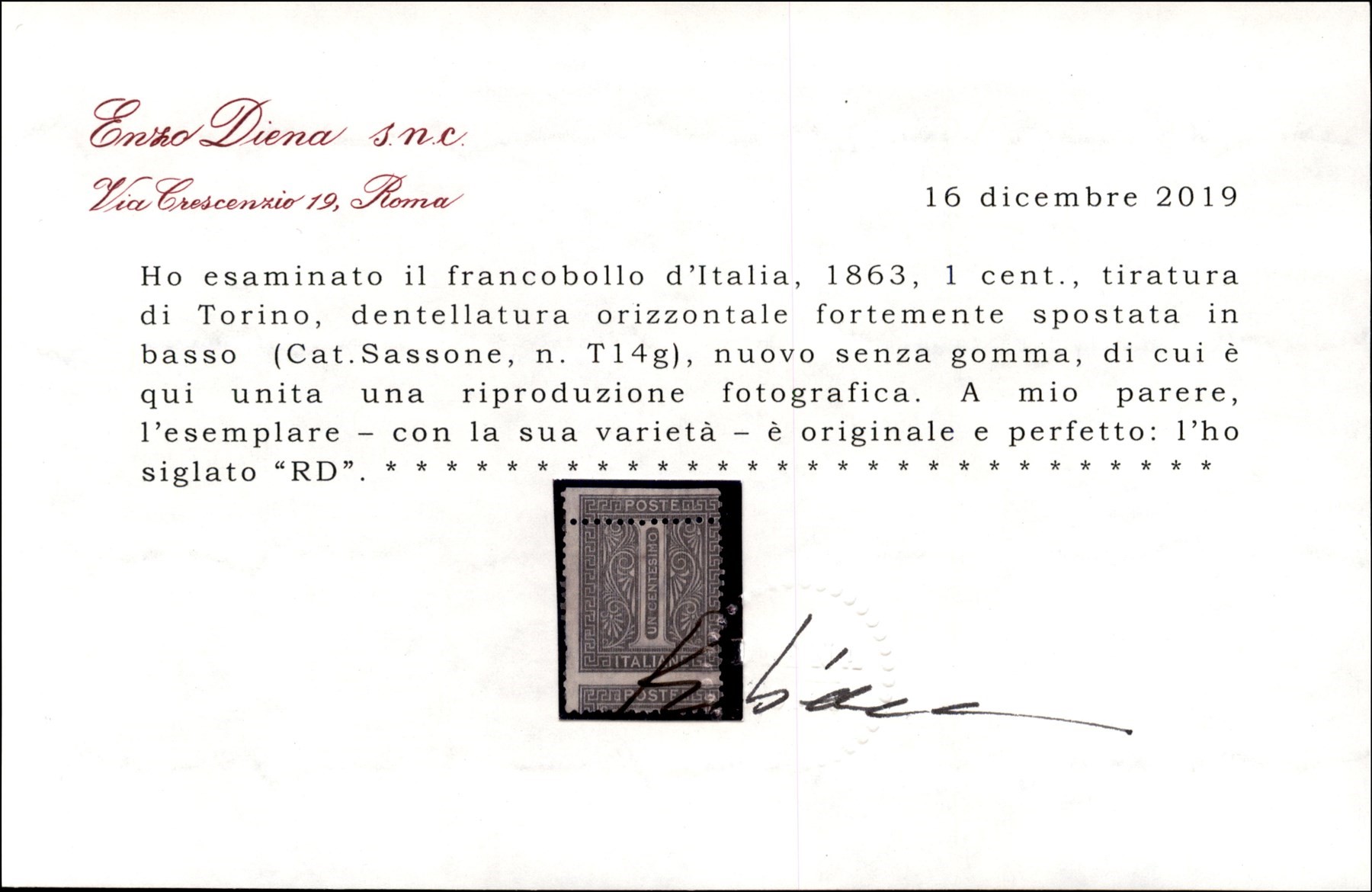 ITALIA / Regno / Vittorio Emanuele II / Posta ordinaria