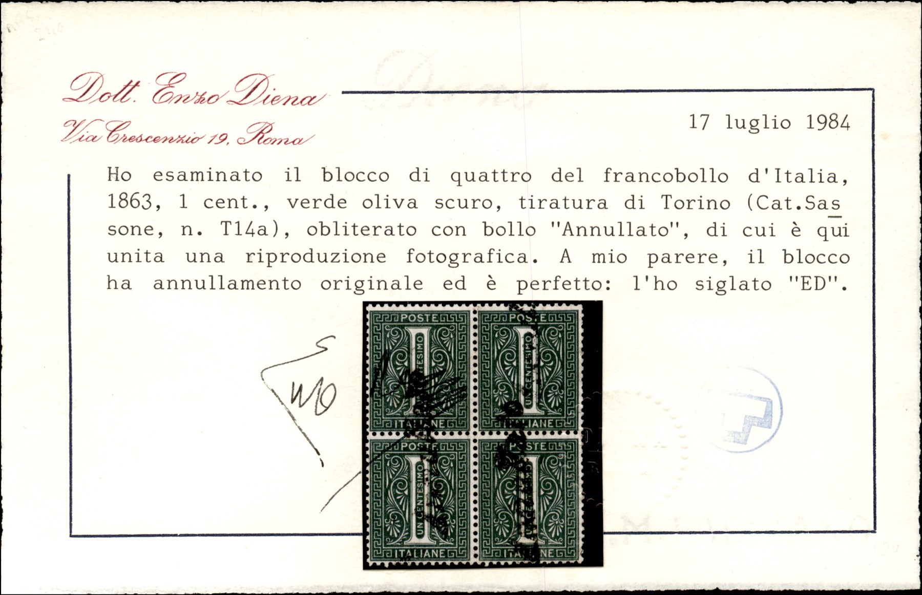 ITALIA / Regno / Vittorio Emanuele II / Posta ordinaria