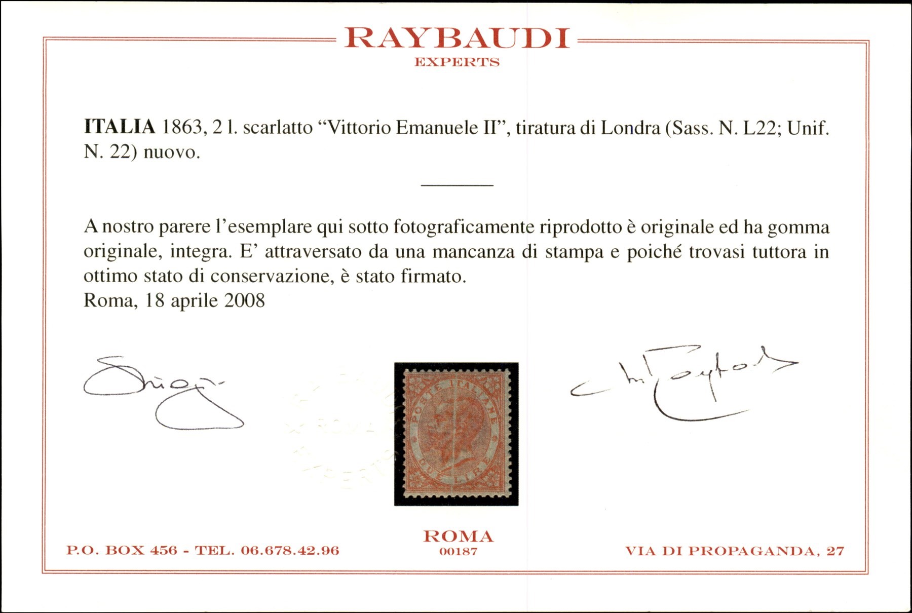 ITALIA / Regno / Vittorio Emanuele II / Posta ordinaria