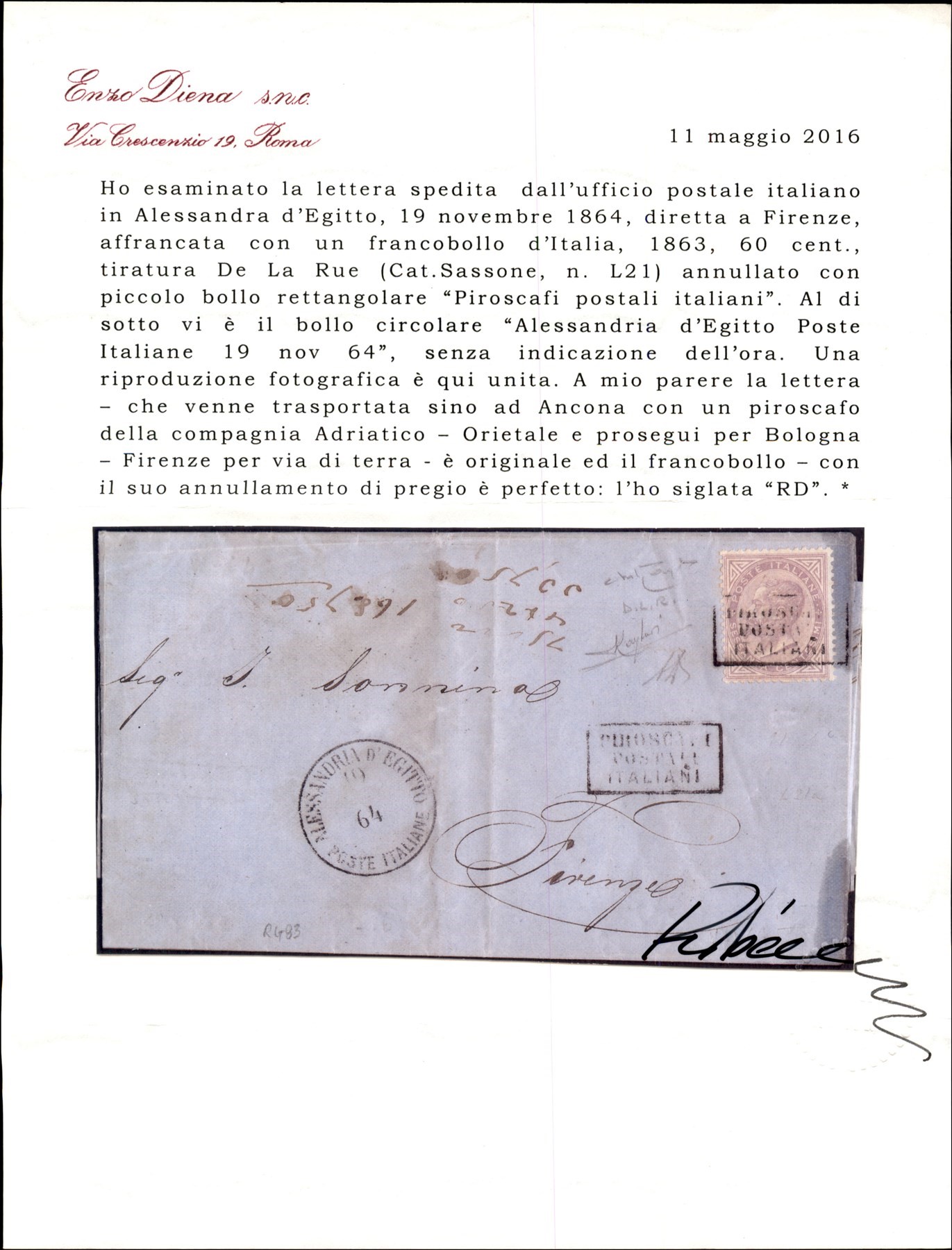 ITALIA / Regno / Vittorio Emanuele II / Posta ordinaria