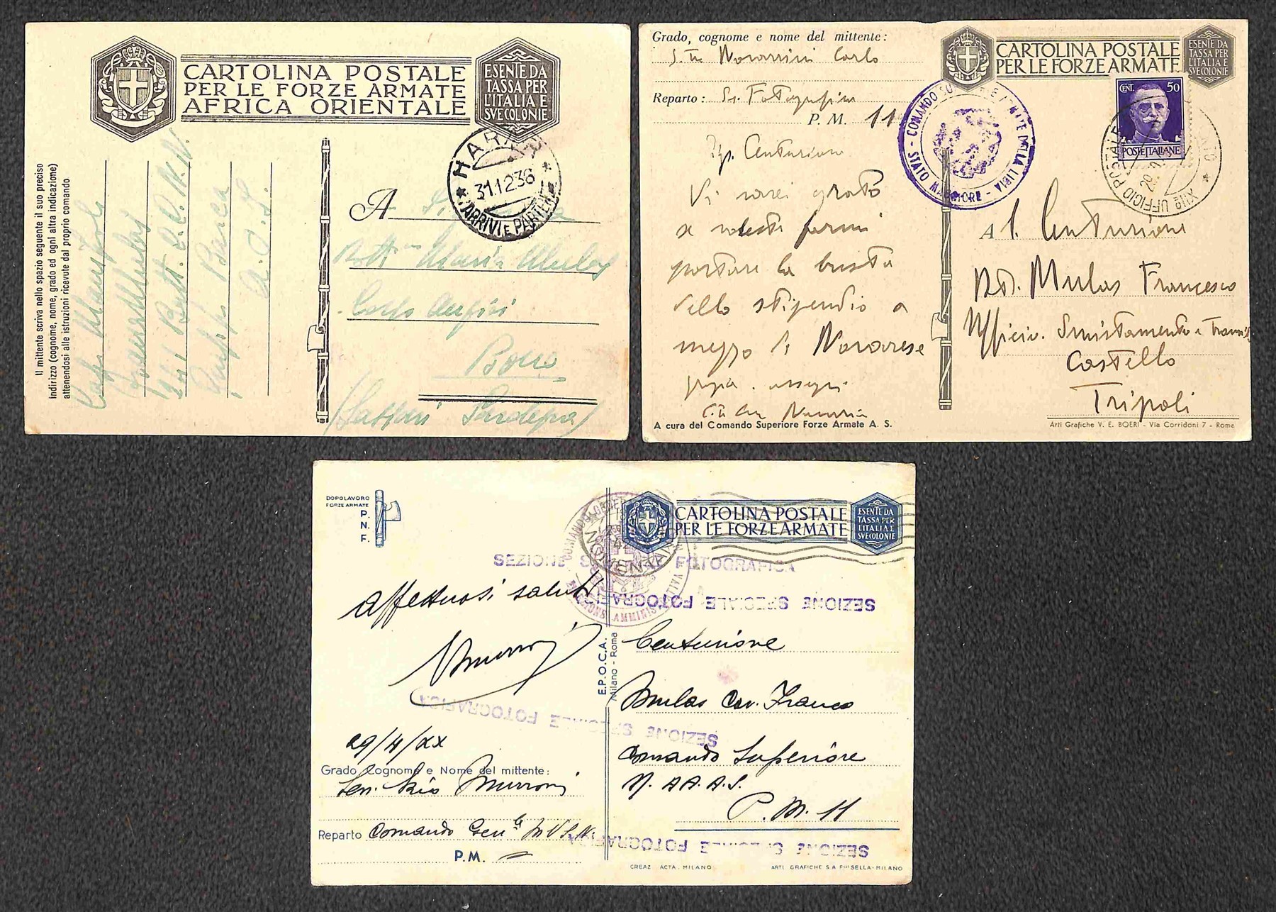 Italia / Regno / Vittorio Emanuele III / Posta Militare
