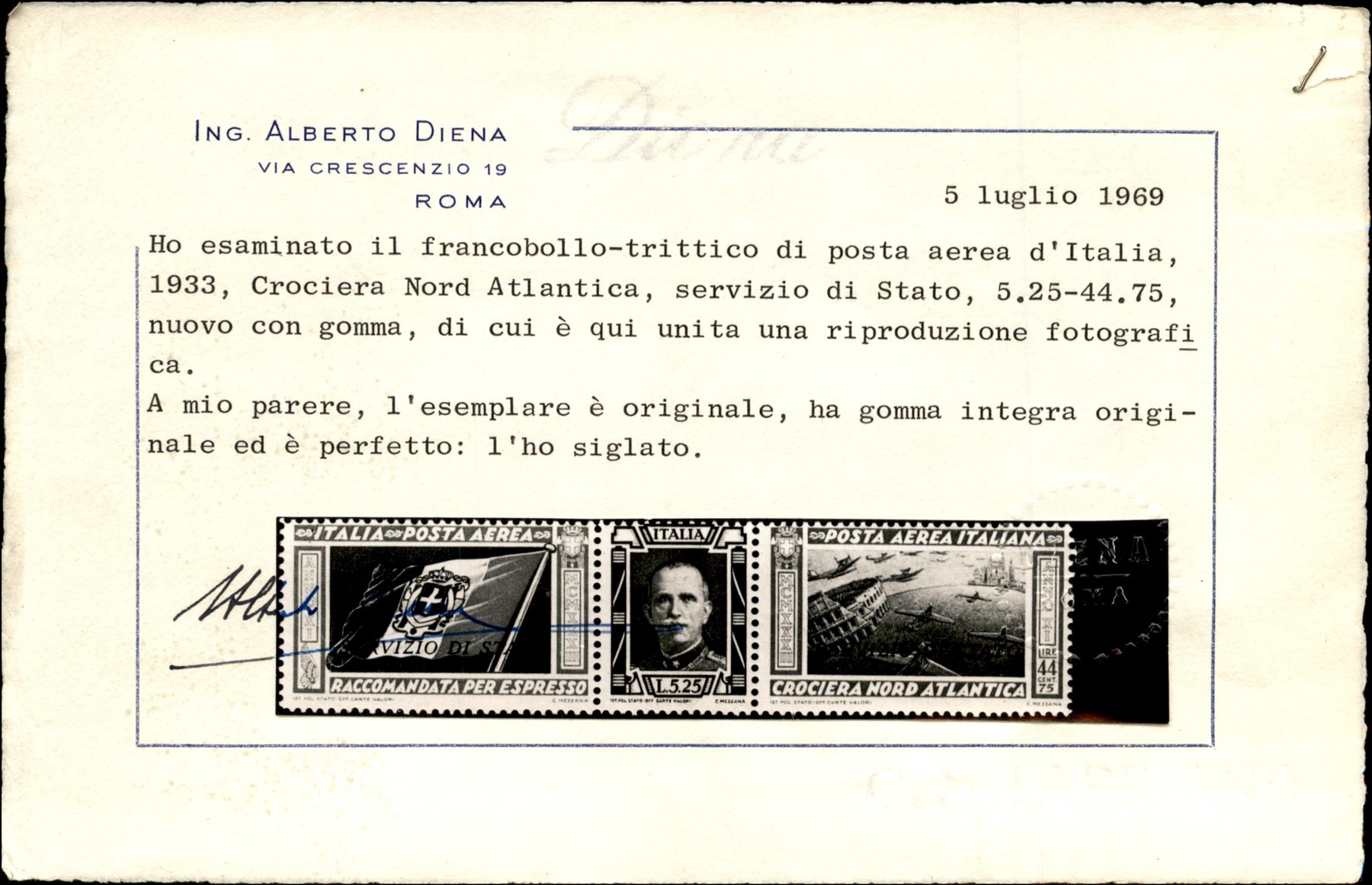 Italia / Regno / Vittorio Emanuele III / Servizio Aereo