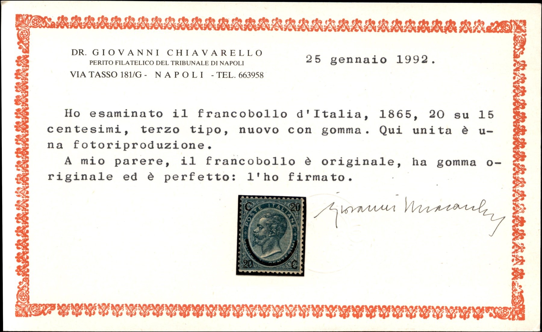 Italia / Regno / Vittorio Emanuele II / Posta Ordinaria