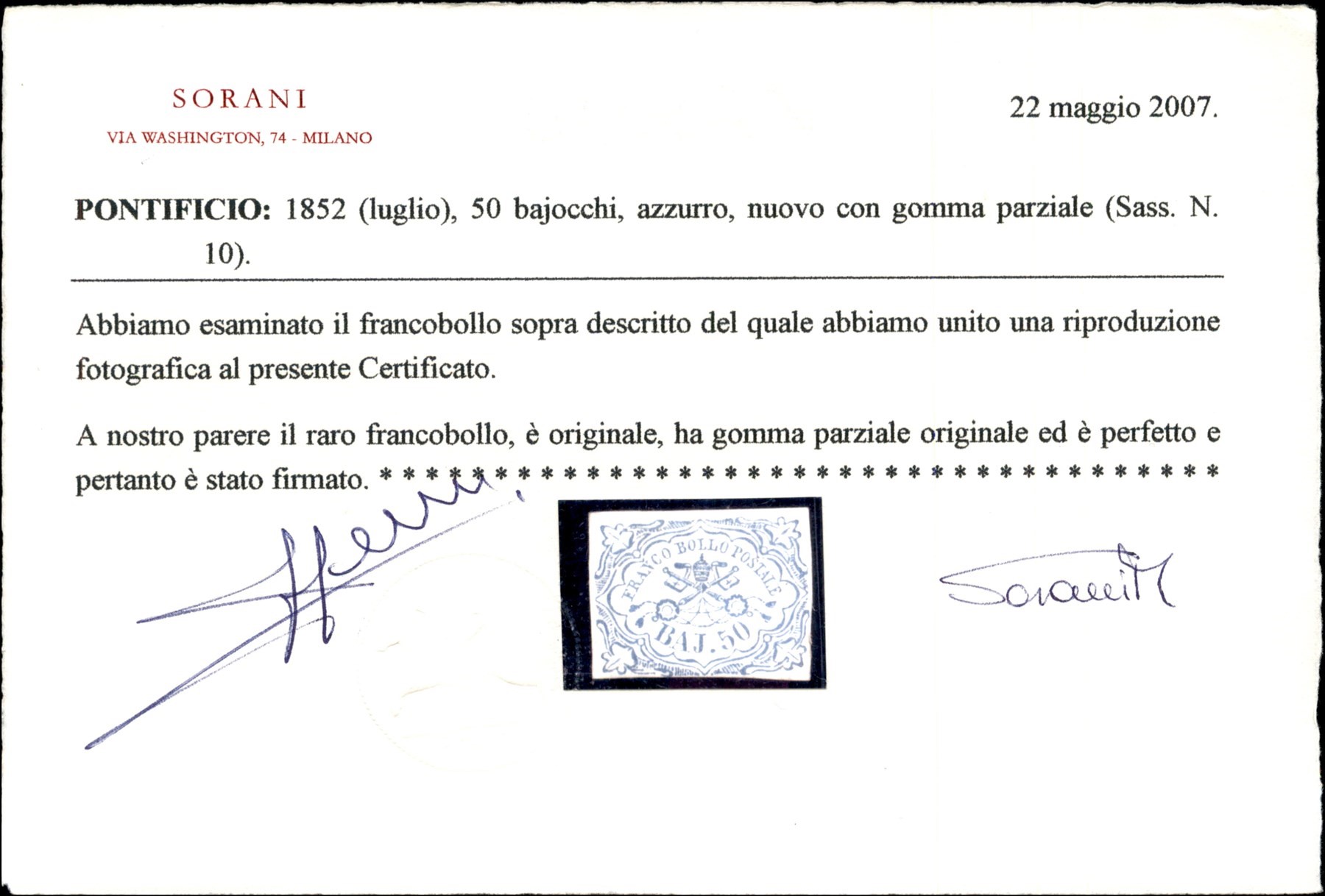 Italia / Antichi Stati Italiani / Stato Pontificio / Posta Ordinaria