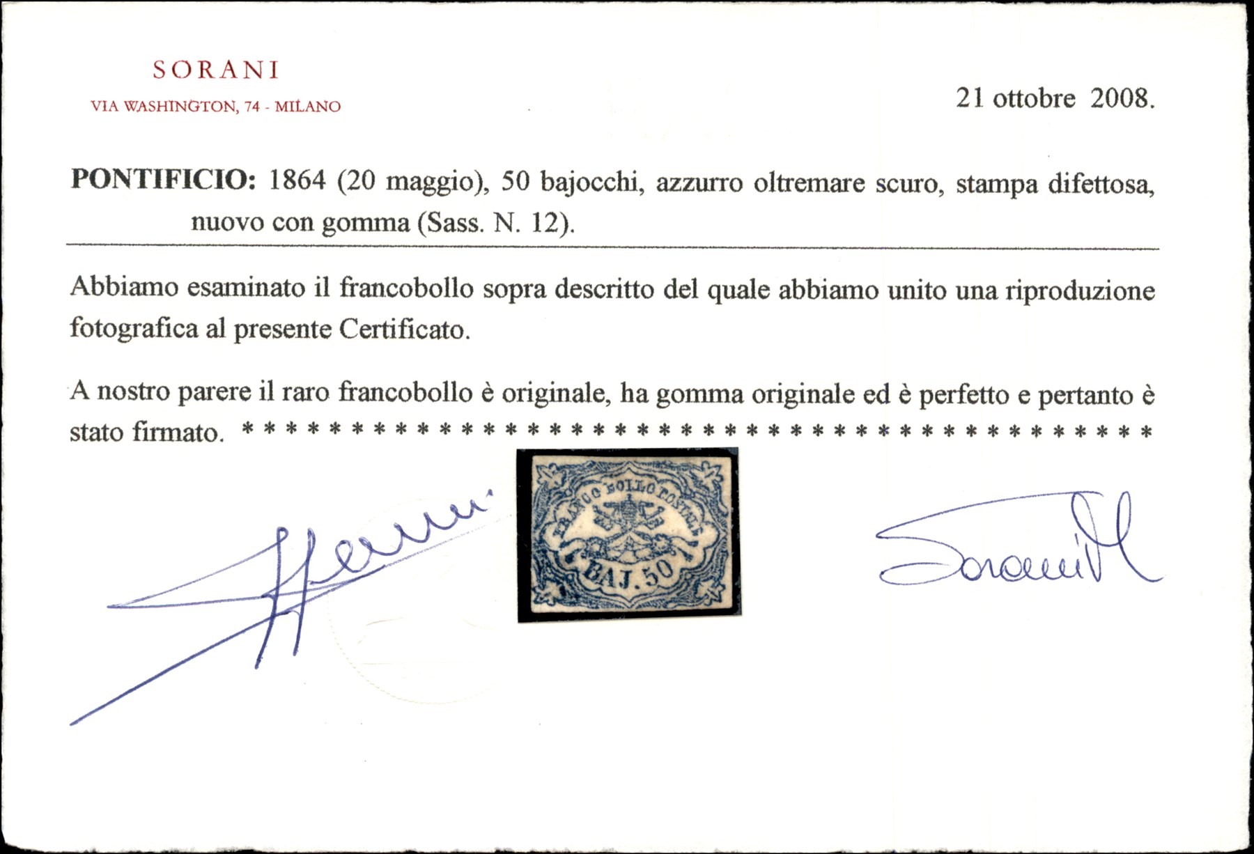 Italia / Antichi Stati Italiani / Stato Pontificio / Posta Ordinaria