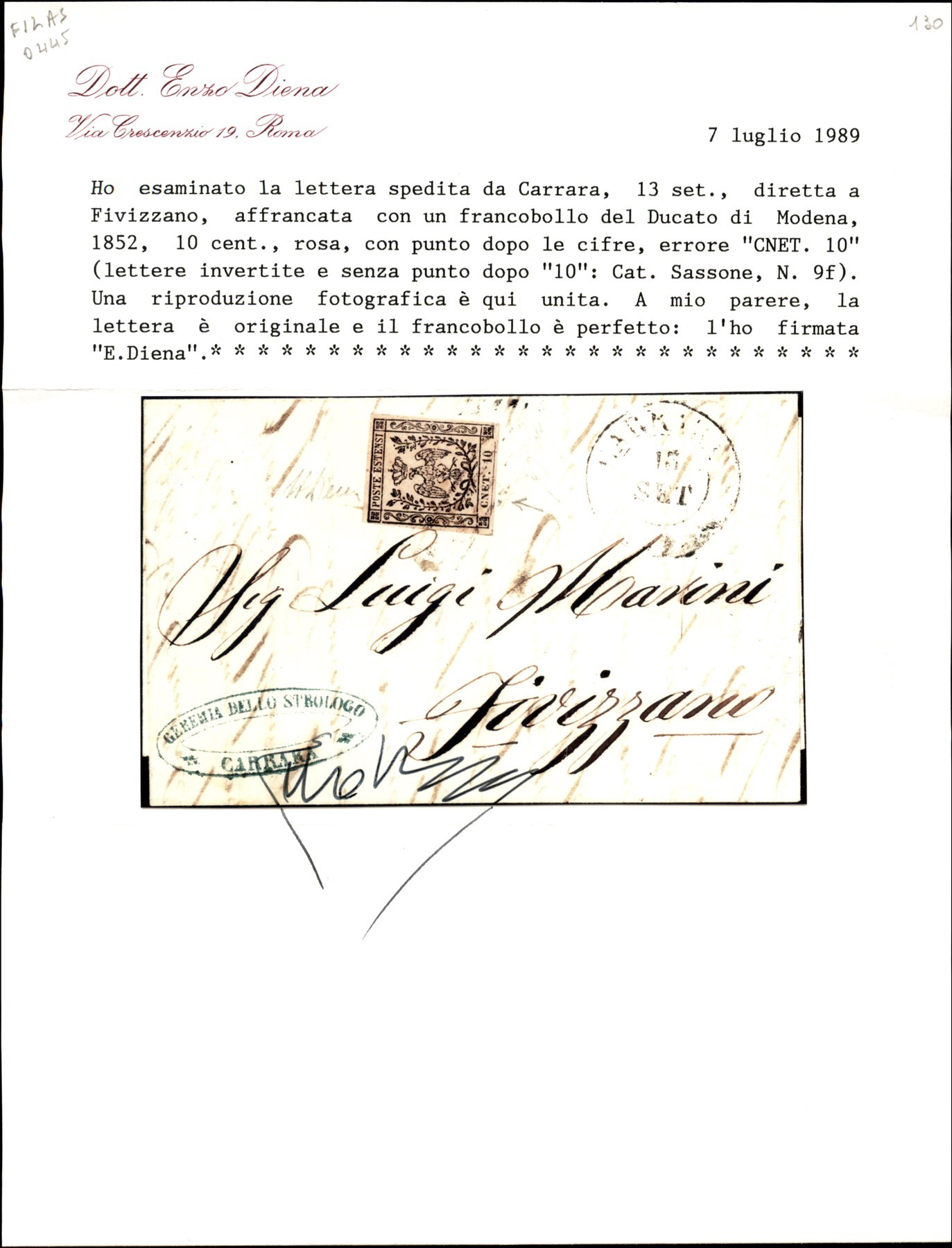 ITALIA / Antichi Stati Italiani / Modena / Posta ordinaria