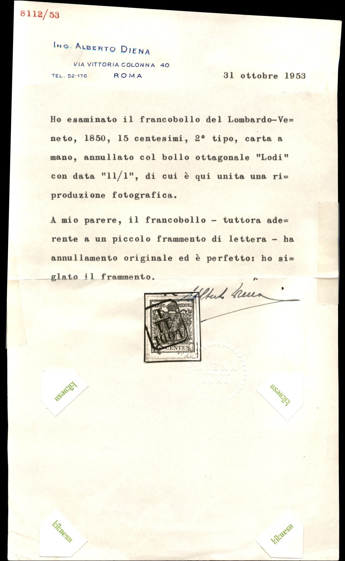 ITALIA / Antichi Stati Italiani / Lombardo Veneto / Posta ordinaria