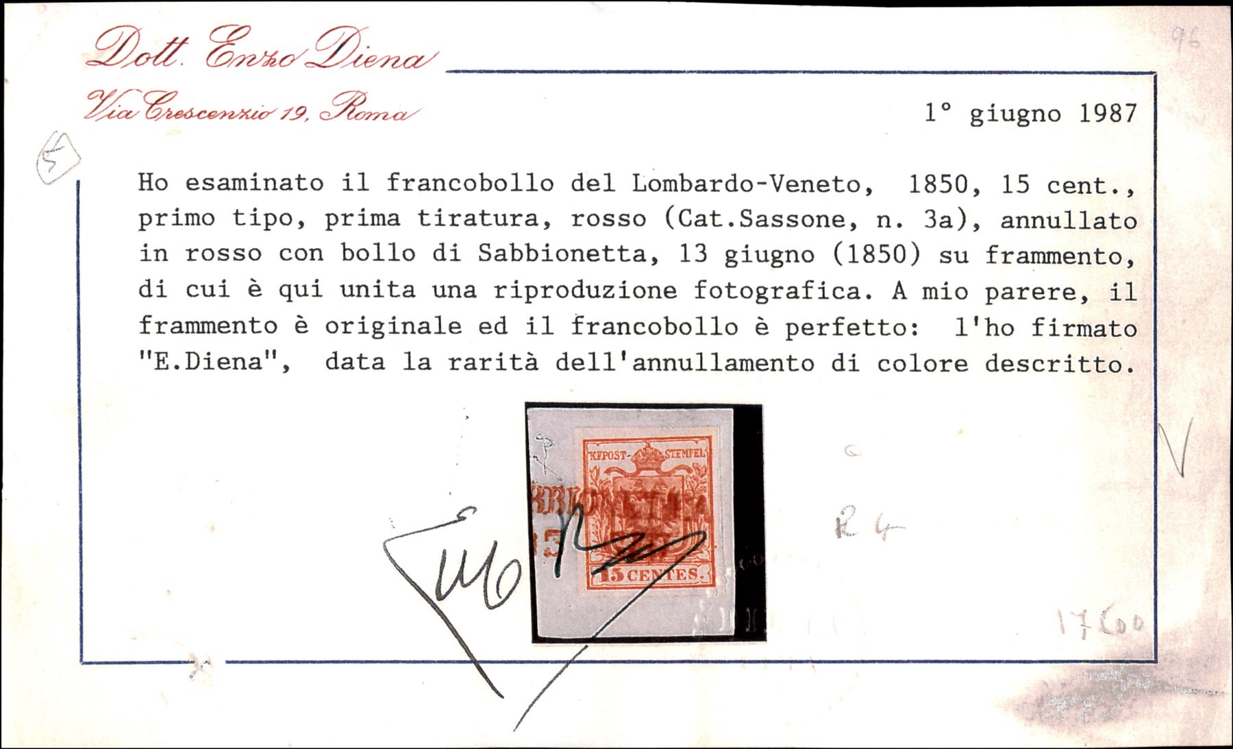 ITALIA / Antichi Stati Italiani / Lombardo Veneto / Posta ordinaria