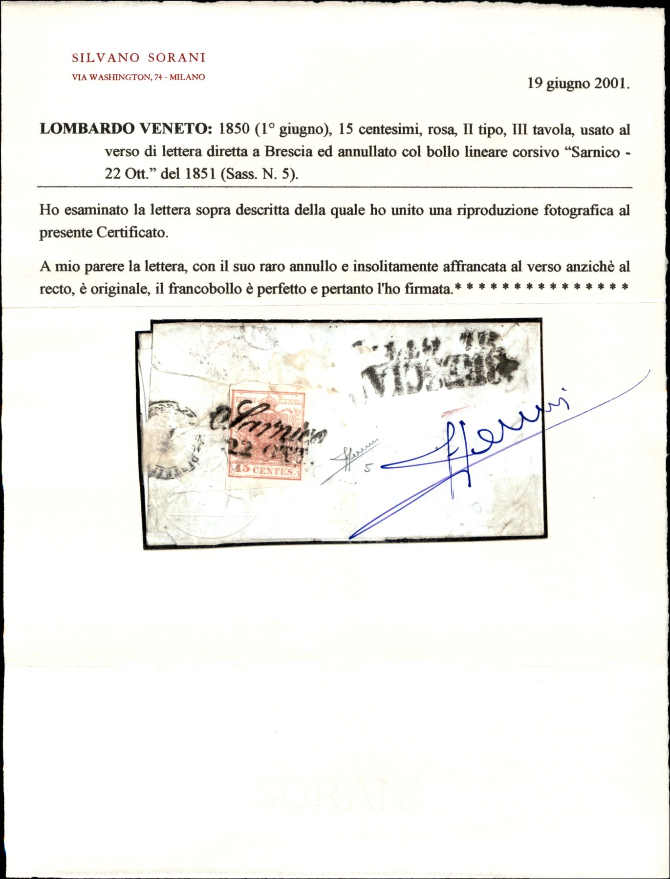 ITALIA / Antichi Stati Italiani / Lombardo Veneto / Posta ordinaria