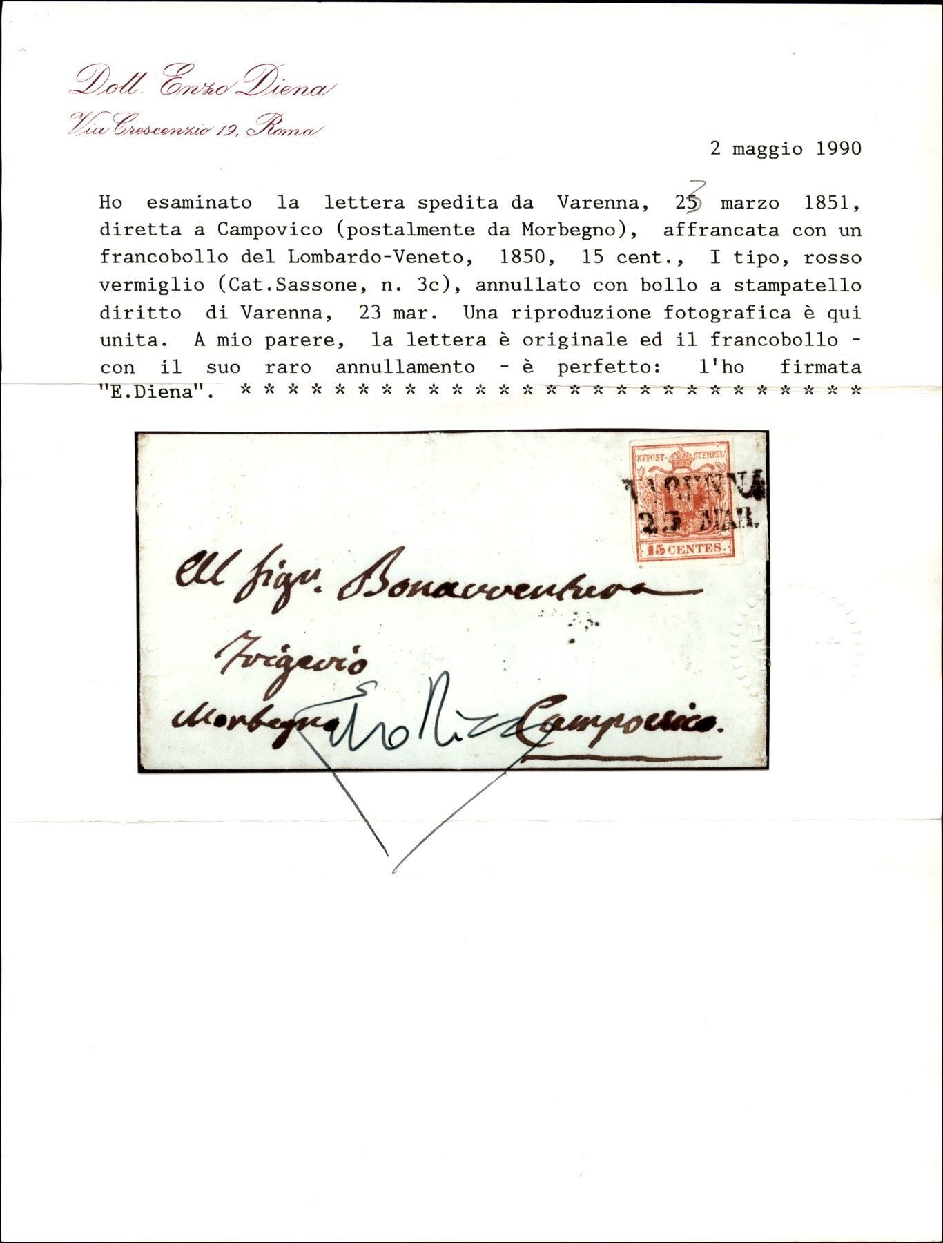 ITALIA / Antichi Stati Italiani / Lombardo Veneto / Posta ordinaria