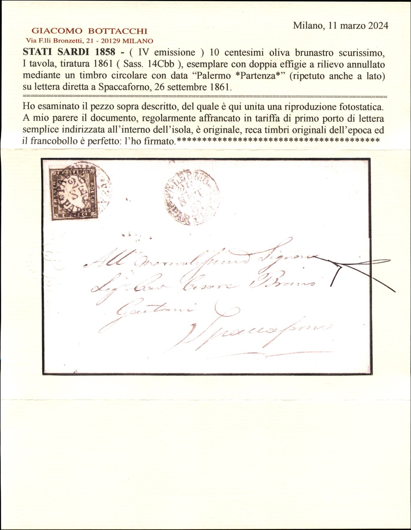 Italia / Antichi Stati Italiani / Sardegna / Posta Ordinaria