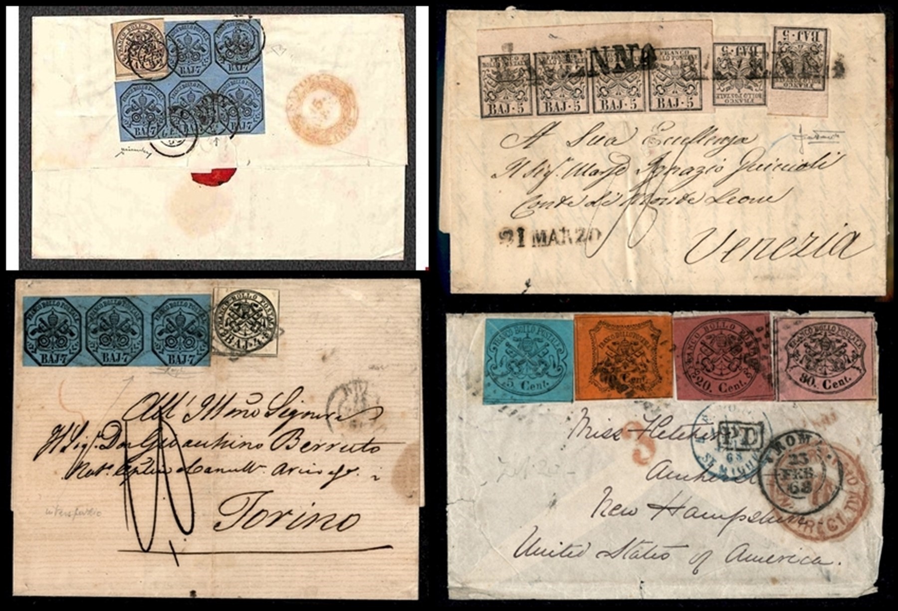 ITALIA / Antichi Stati Italiani / Stato pontificio / Posta ordinaria