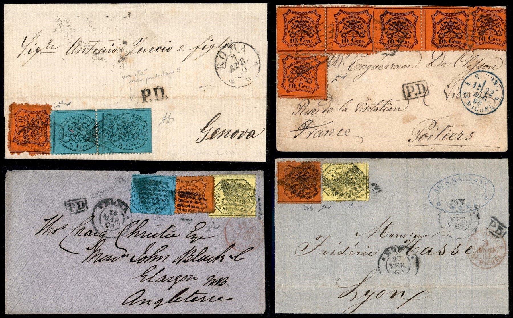 ITALIA / Antichi Stati Italiani / Stato pontificio / Posta ordinaria