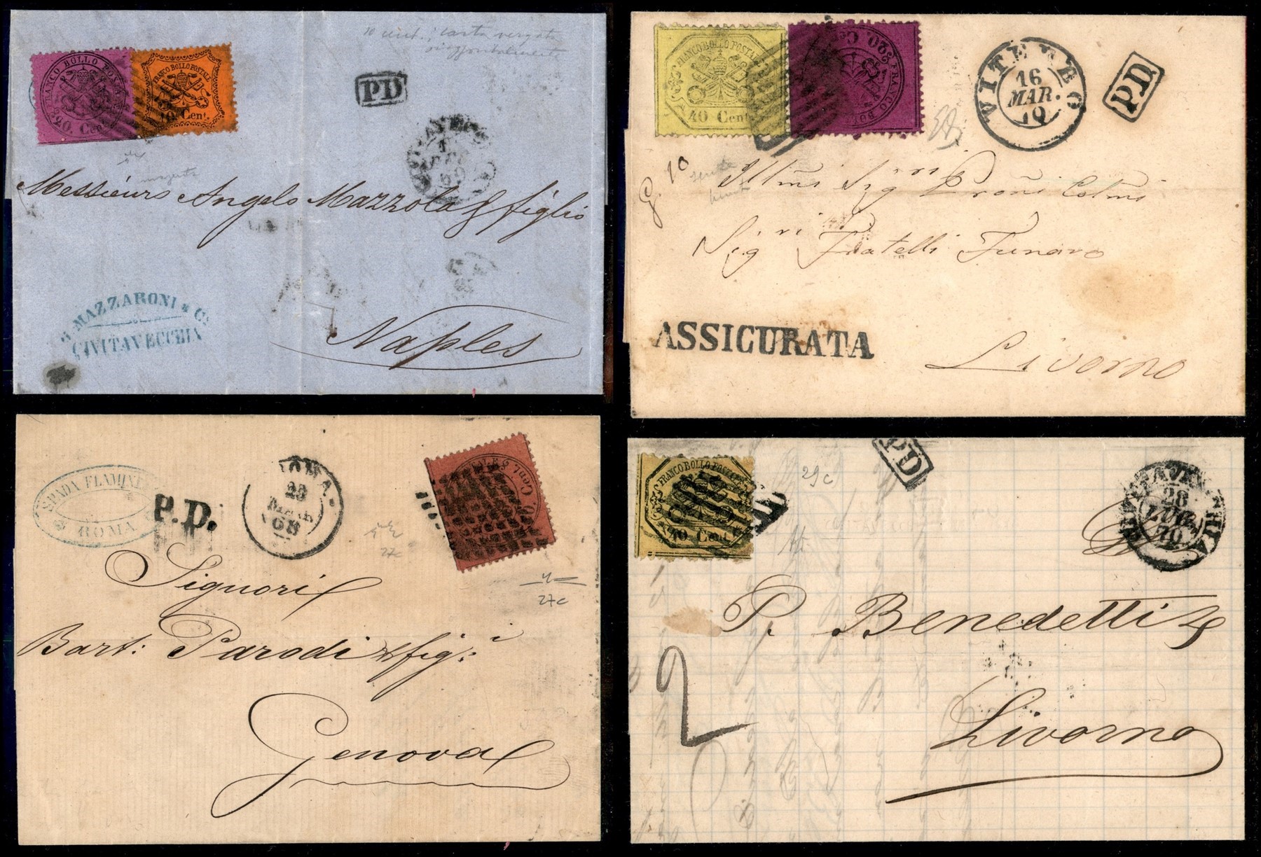 ITALIA / Antichi Stati Italiani / Stato pontificio / Posta ordinaria