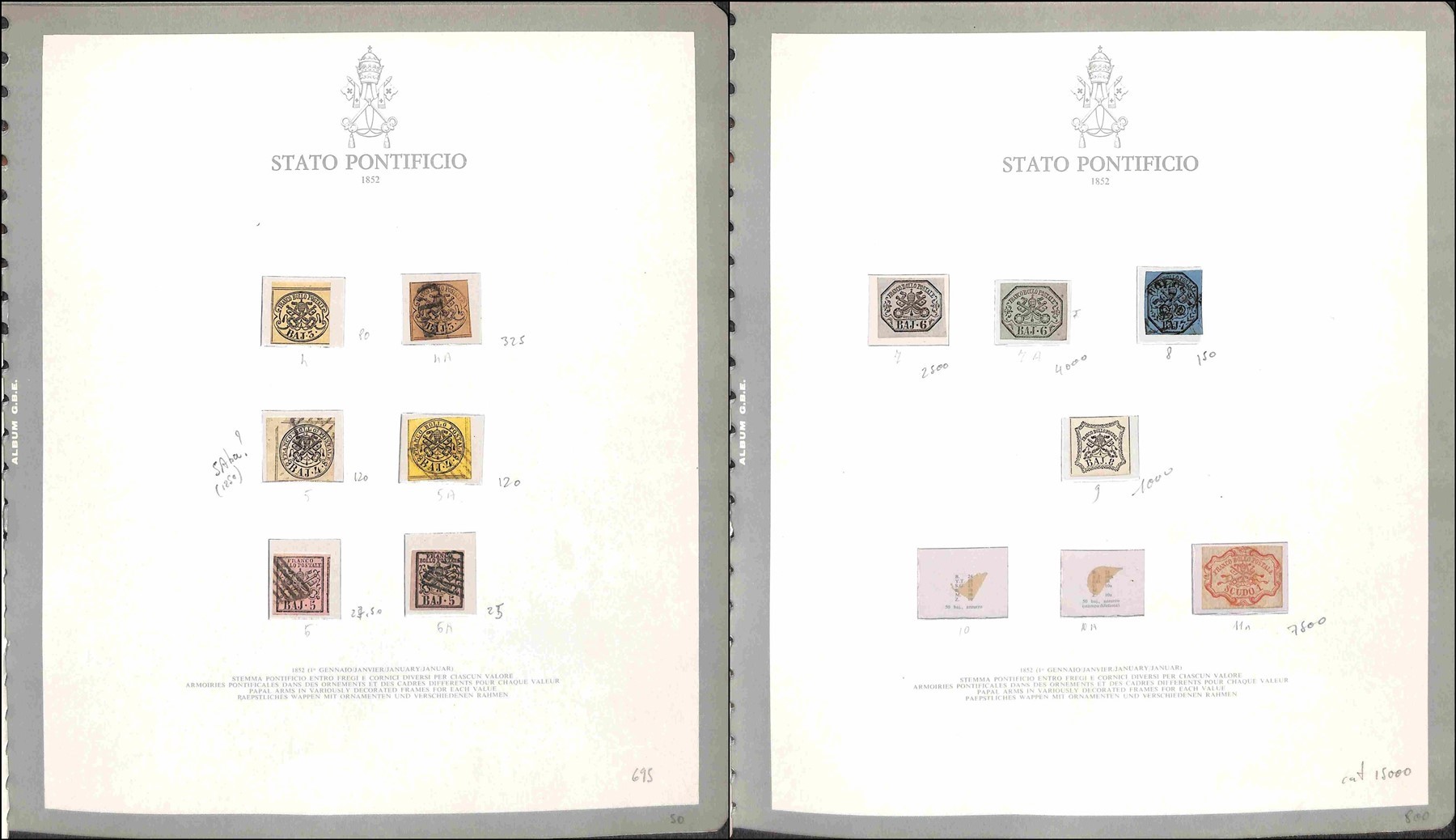 ITALIA / Antichi Stati Italiani / Stato pontificio / Posta ordinaria