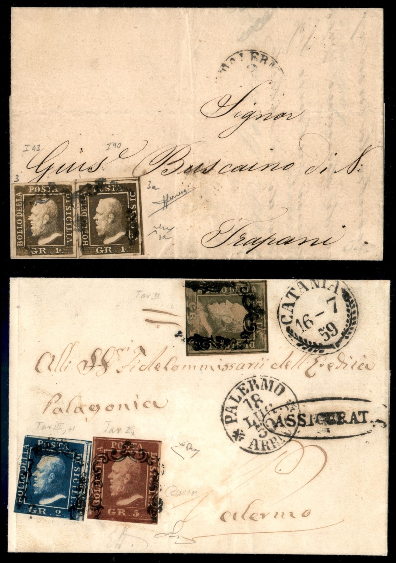 ITALIA / Antichi Stati Italiani / Sicilia / Posta ordinaria