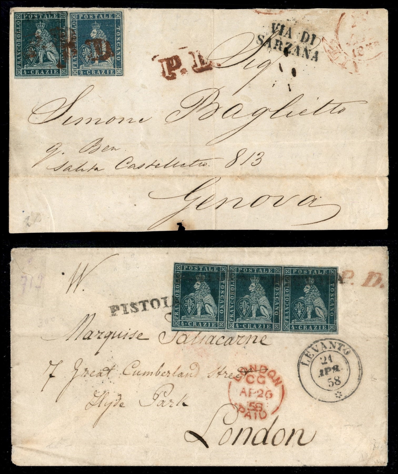 ITALIA / Antichi Stati Italiani / Toscana / Posta ordinaria