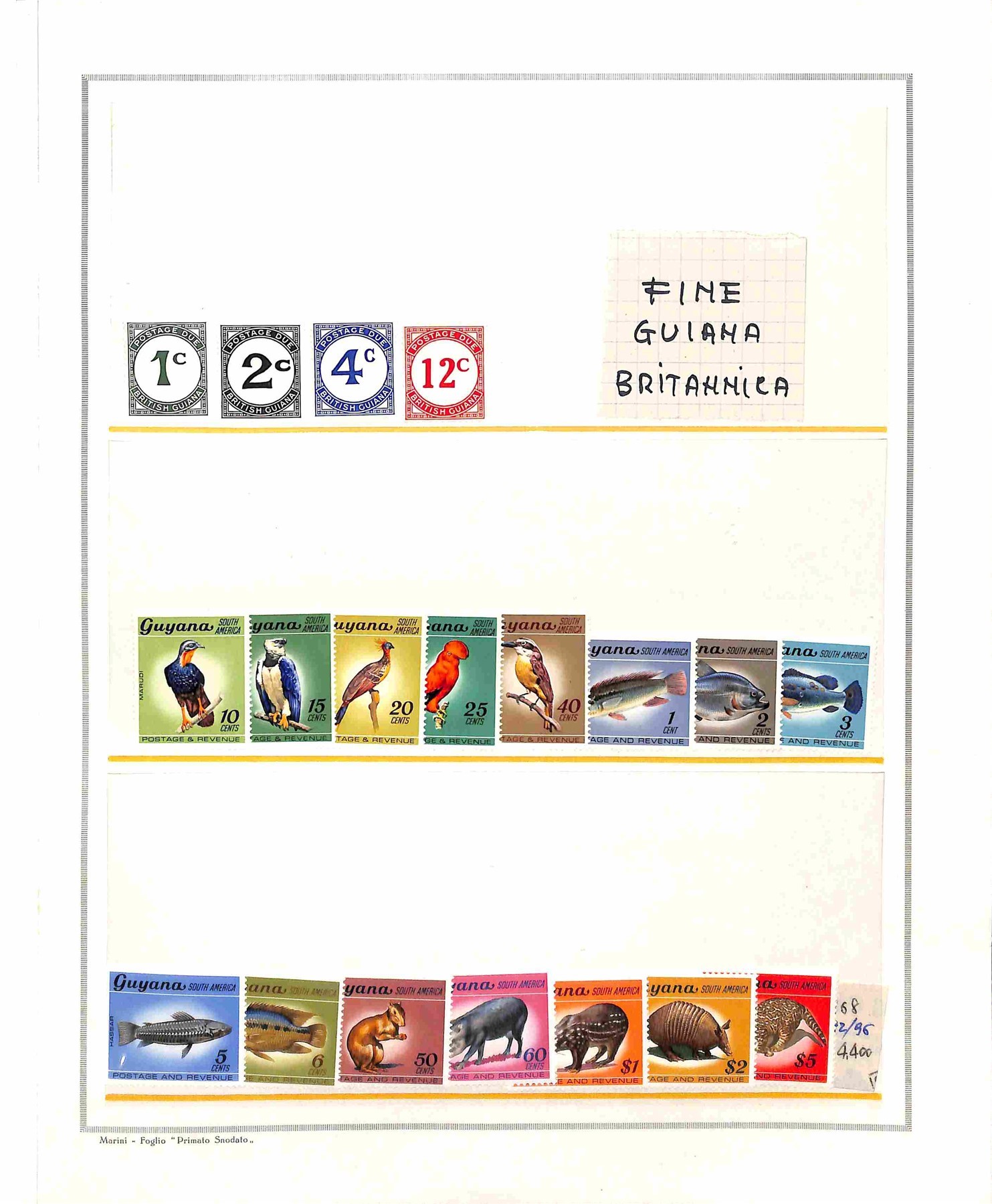 Guiana Britannica / Posta Ordinaria