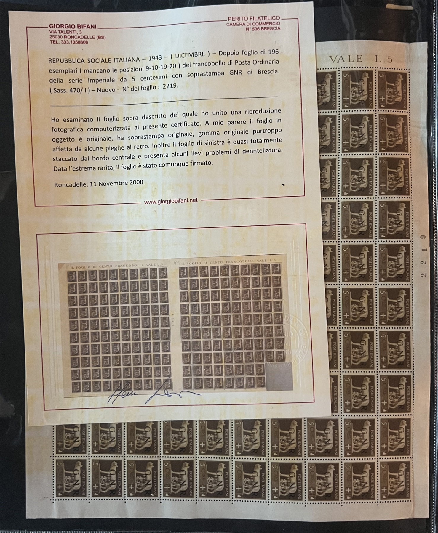 ITALIA / RSI / Posta ordinaria
