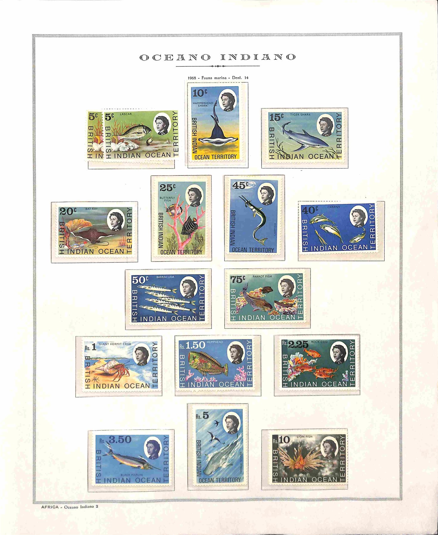 British Indian Ocean Territory / Posta Ordinaria
