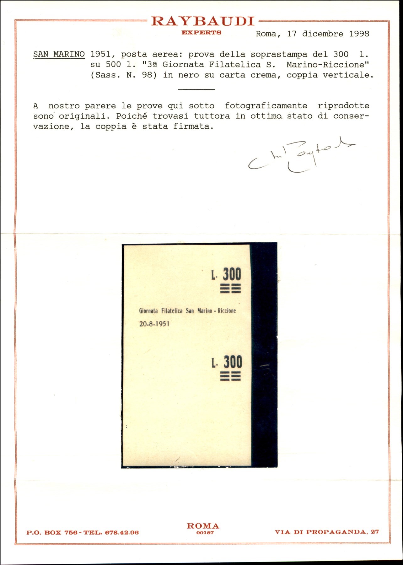 San Marino / Prova D'archivio