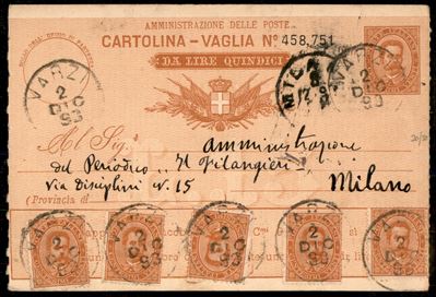 Italia / Regno / Umberto i / Posta Ordinaria