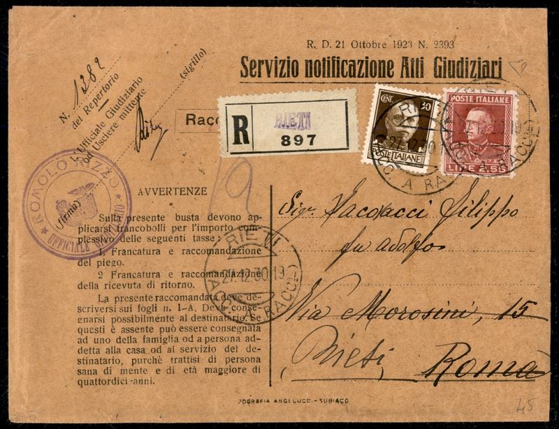Italia / Regno / Vittorio Emanuele III / Posta Ordinaria