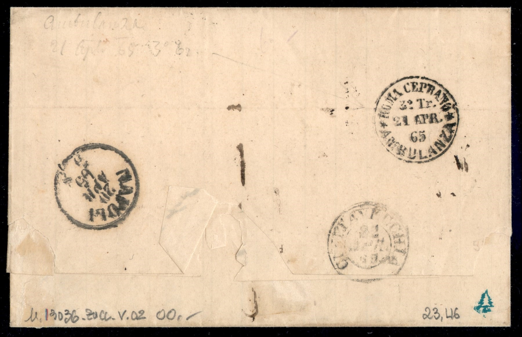 Italia / Regno / Vittorio Emanuele II / Posta Ordinaria