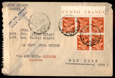 Italia / Regno / Vittorio Emanuele II / Posta Aerea