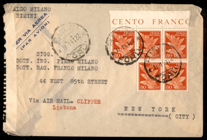 Italia / Regno / Vittorio Emanuele II / Posta Aerea