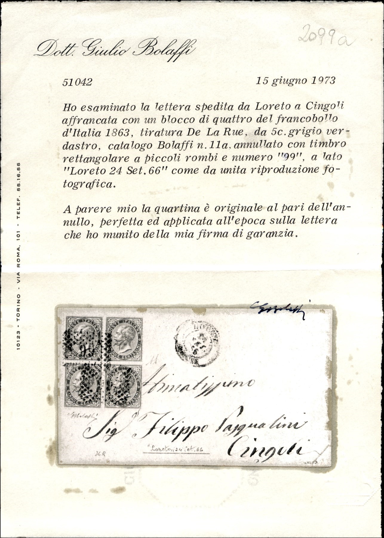 Italia / Regno / Vittorio Emanuele II / Posta Ordinaria